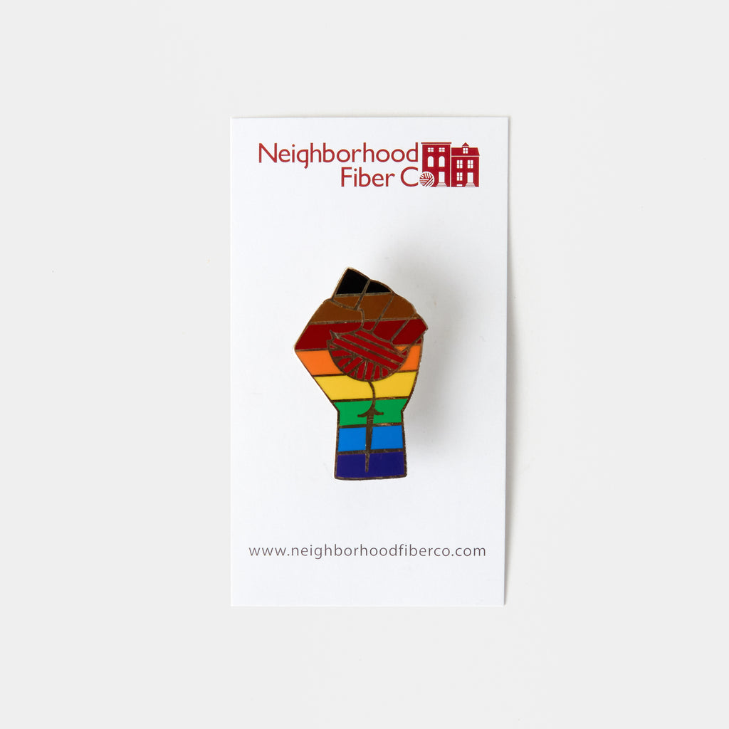 Neighborhood Fiber Co. Pride Rainbow Unity Pin
